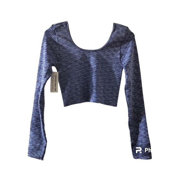 New Aeropostale Women's Purple Crop Top Long Sleeve Size M - Picture 4 of 10